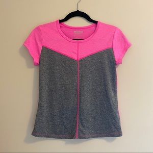 Pink and Gray Girls’ Athletic Top